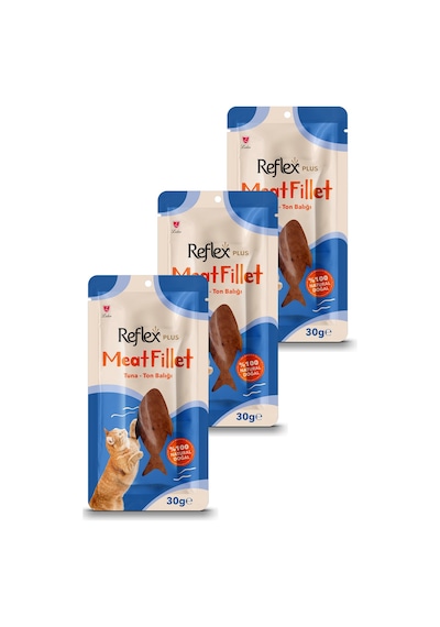 Meat Fillet Yetişkin Kediler İçin Ödül Maması Ton Balığı 30 Gr Üçlü Paket