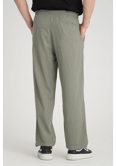 Redline Luxe Erkek Baggy Keten Karışımı Rahat Pantolon Bol Paça Yeni Sezon Mint