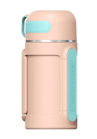Vagonlife Tkk T2011 1000ml Askılı Bardaklı Pembe Çelik Matara Pembe