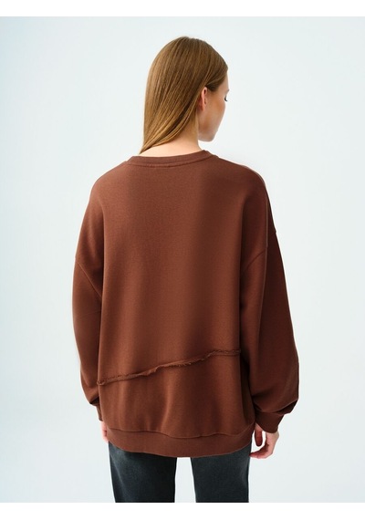 LOFT Oversize Kadın Sweatshirt Kahverengi