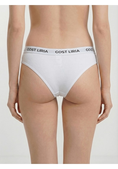 Gost Liria Bare Kadın Slip Külot 5 Li Paket - Beyaz Beyaz