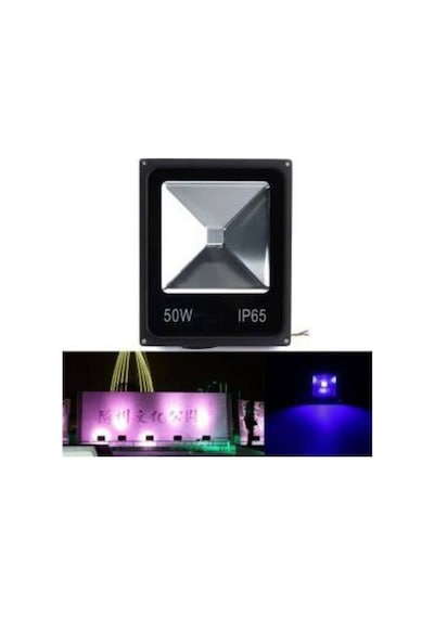 50w Uv Led Ultraviyole Led Projektör 395-410nm 50 Watt Mor Işık