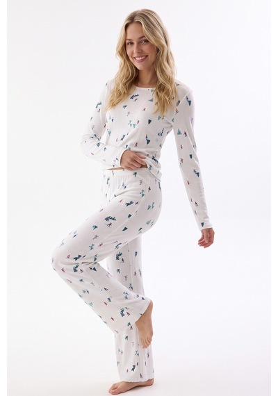 Nbb Krem Poıntel Snowy Days Pijama Takım