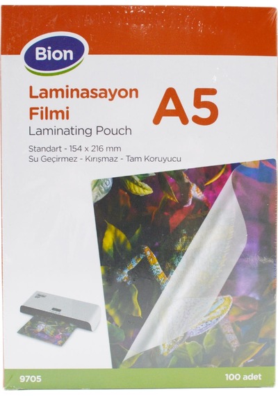 Bion A5 Laminasyon Filmi 125 Mic 100 Lü Paket 9705