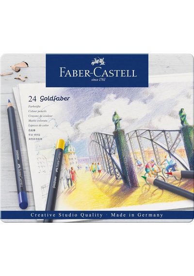 Goldfaber Sulu Boya Kalemi, 24 Renk, Yüksek Pigment, Canlı Renkler, Su İle Çözünebilir, Dayanıklı Uç Genel