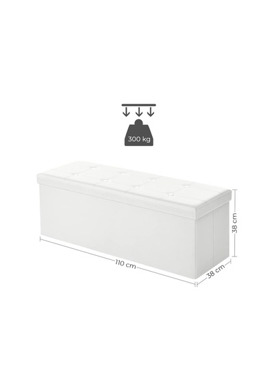 Songmıcs Tabure 120 Litre, Saklama Kutusu, Tabure, Katlanabilir, 300 Kg'a Kadar Yük, Sentetik Deri K Sku: Smg8690010151308