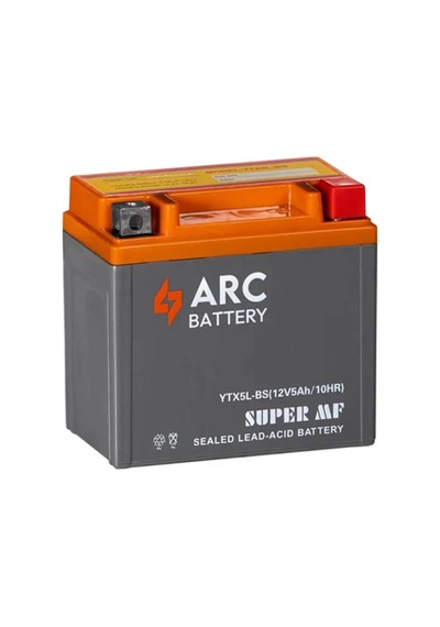 Arc Battery 12 Volt 5 Amper Yatay Motosiklet Aküsü Üretim Yılı:20