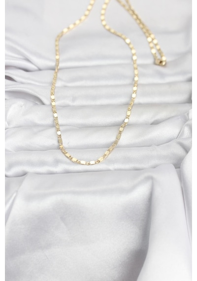 14k Gold Renk Ezme Zincir 60 Cm Kadın Kolye Cm Renkli