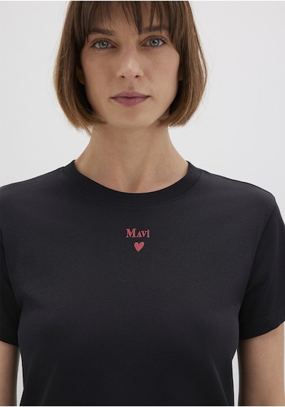 Mavi - Mavi Logo Baskılı Siyah Tişört 1601185-900 Siyah