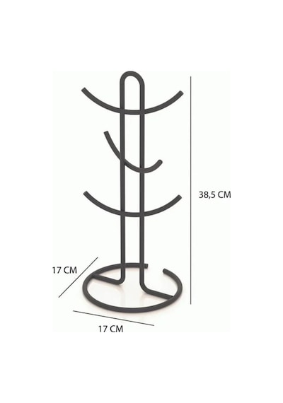 Tekno Tel Mg-303 Mutfak Tezgah Üstü Kupa Fincan Askısı Tutucu Saten Metal Düzenleyici Saten