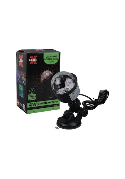 Projeksiyon Atmosferli, Usbli, 4 Watt, Sihirli, Rgb Led, Disko Topu, Standart