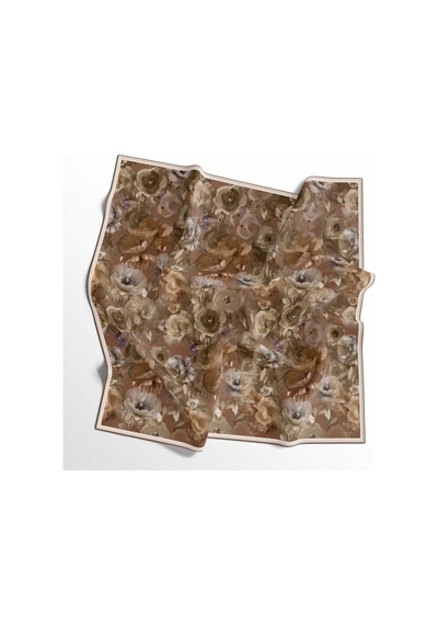 İpekal Soft Pamuk Eşarp - 05401 - 2025 - 90 X 90 / Kahverengi - 21 Kahverengi - 21