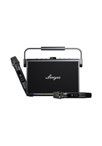 Lenyes Titan 2 Serisi Rgb Işıklı Çift Mikrofonlu Tws Bluetooth Speaker Hoparlör V5.3 5000mah Siyah