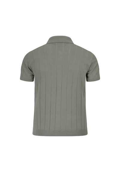 Hatemoğlu Haki Regular Fit Polo Yaka Düğmeli Tişört