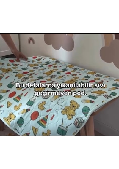 Cde Abso, Desenli, Yıkanabilir ve Sıvı Geçirmez Çocuk Tuvalet Eğitim Pedi 75x85 CM