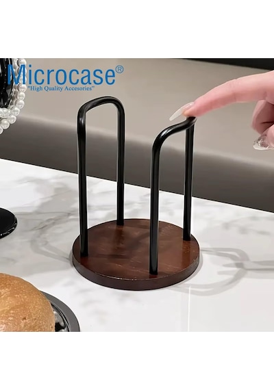 Microcase Ahşap Görünümlü Bardak Tutucu Düzenleyici Tek Bölmeli Al5435 Gümüş Diğer