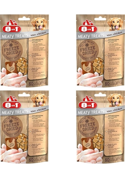 8in1 Freeze Dried Tavuklu Doğal Ödül 4 x 50 G