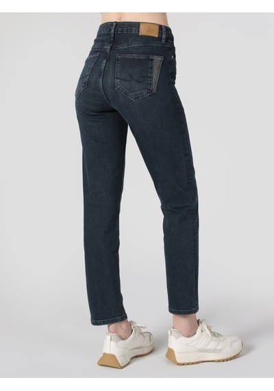 Colin's 703 Carla Slim Fit Normal Bel Düz Paça Mavi Kadın Pantolon CL1063467_Q1.V1_DN42488