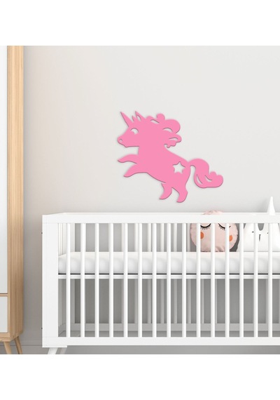 BK Gift Unicorn Tasarımlı Çocuk Odası Ahşap Duvar Süsü-1