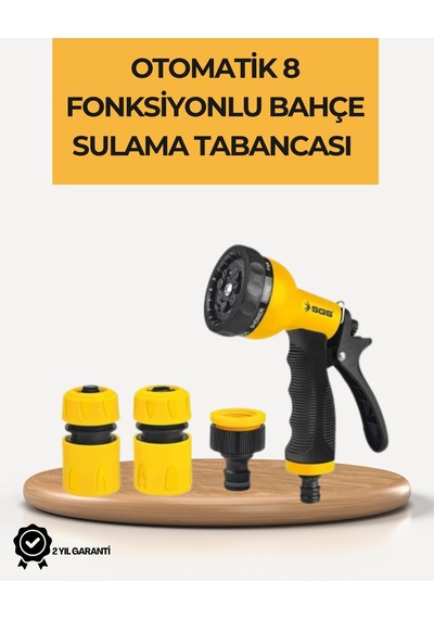 8 Modlu Bahçe Sulama Tabancası Seti Bitki Çiçek Araç Temizleme 1