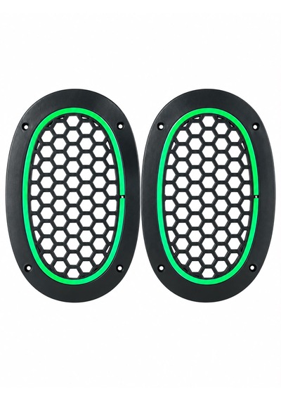 Oval Yeşil Ledli Hoparlör Kapağı