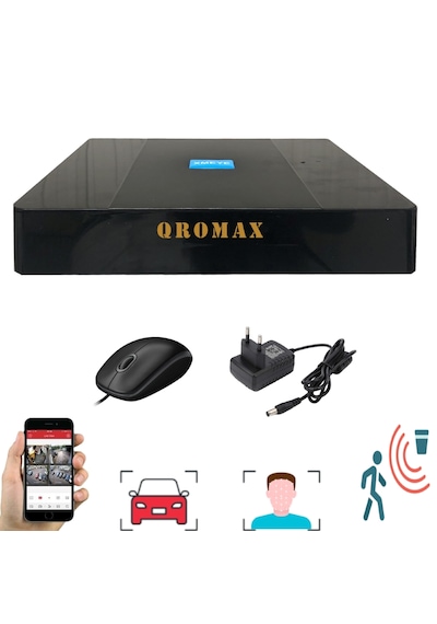 8 Kameralı Gece Renkli Yapay Zekalı Turbohd Set 3908w-9008