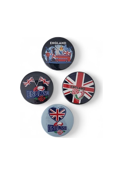 İngiltere Magnet Set 1 - 4'lü Buzdolabı Magnet England Karışık Renkli