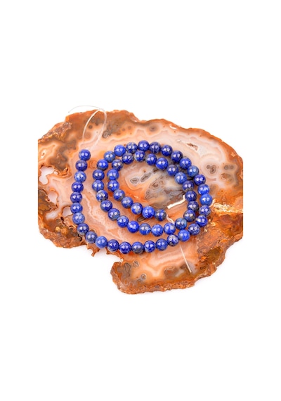 Lapis Lazuli Taşı Dizi - 6  Mm Gümüş