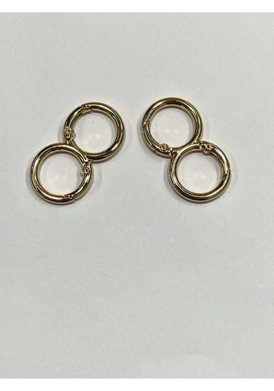 Karantuhafiye Çanta Halkası Yaylı İkili Model 2 Cm Gold Gold Çok Renkli