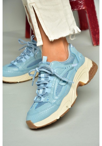 Fox Shoes U312414209 Mavi Kalın Tabanlı Spor Ayakkabı Sneakers Mavi-suni Deri Çok Renkli Fox Shoes U312414209 Mavi Kalın Tabanlı Spor Ayakkabı Sneakers Mavi-suni Deri Çok Renkli