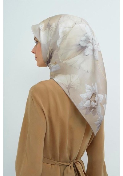 Armine İpek Eşarp 2026 Yaz - 9505-84 Taş Gri Sura
