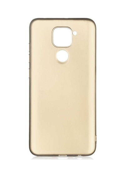 Noktaks - Xiaomi Uyumlu Xiaomi Redmi Note 9 - Kılıf Mat Renkli Esnek Premier Silikon Kapak - Gold