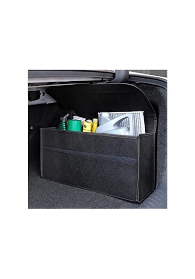 Ayrex Araç Bagaj Çantası Oto Bagaj Düzenleyicisi Organizer Siyah 50x20x15cm Su Geçirmez İthal Keçe Kumaş Genel