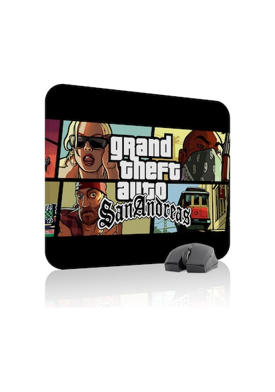 Gta San Andreas Kaymaz Dikişli Kauçuk Oyuncu Mousepad V4 - 48x40 Xl Gaming Mouse Pad Fare Altlığı