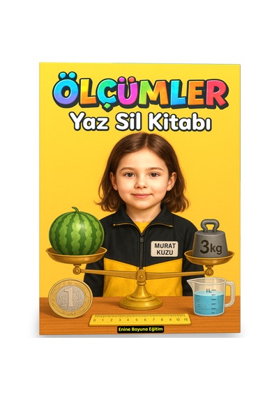 Okul Öncesi Ve Birinci Sınıflar İçin Ölçümler Yaz-sil Kitabı