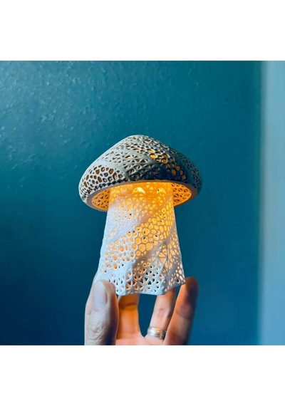 Mantar Tasarımlı 3d Dekoratif Tealight Lamba Tealight Dahil