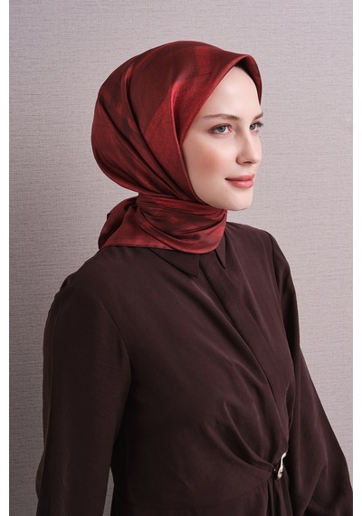 Armine Sura İpek Eşarp 2026-2027 - Sonbahar Kış-asm9618 Kırmızı-Bordo