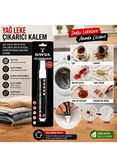 Giysiler İçin Yağ Ve Leke Çıkarıcı Kalem - Anında Etkili Güçlü Formül