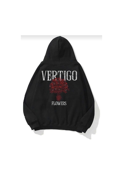 Hunors Sportswear & Company Vertigo Baskılı Unisex Model Pamuklu Kapüşonlu Sweatshirt SIYAH Hunors Sportswear & Company Vertigo Baskılı Unisex Model Pamuklu Kapüşonlu Sweatshirt SIYAH