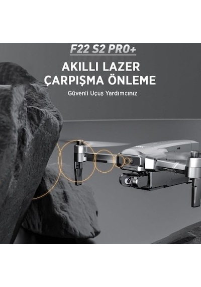 SJRC F22 S2 Pro+ Combo 4K Kameralı Drone Seti - 2Batarya+6KM Menzil+Çarpışma Sensörü+40 Dakika Uçuş Süresi+Çanta+EIS Gimbal
