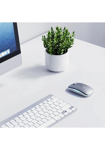 İnphic M5 Kablosuz Fare Şarj Edilebilir Sessiz Kullanım 2.4g Işıklı Usb Mouse- 5775