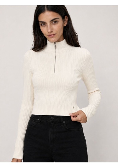 Loft Slim Crop Fit Kadın Kazak Lf2041703 Q1.v1 Ekru