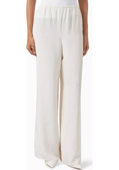 12storeez Relaxed Fit Mulberry Ipek Pantolon, Lastikli Bel İle Lüks Ve Konforlu Stil Krem