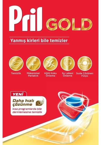 Pril Gold 45 Yıkama Bulaşık Makinesi Deterjanı Tableti