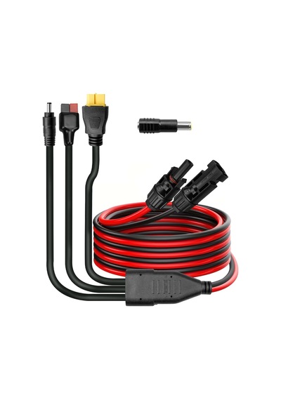 Tr 10ft 4'ü 1 Arada Güneş Konnektör Kiti Xt60 Dc5521 Dc7909 A-nderson Adaptörü Solar Şarj Kablosu, Su Geçirmez I