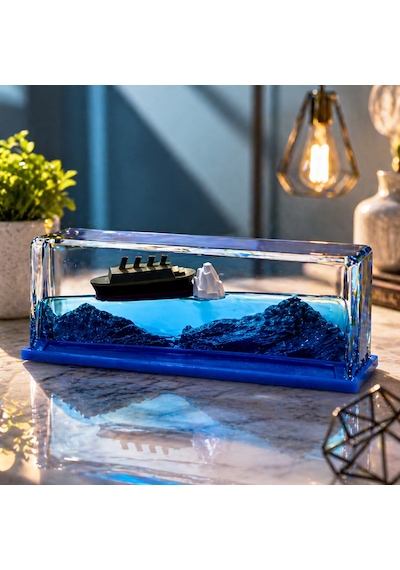 Özel Sulu Batmayan Gemi Titanik Cruise Gemisi Sulu Dalgalanan Gemi 15cm Yılbaşı Tatil Karne Hediyesi
