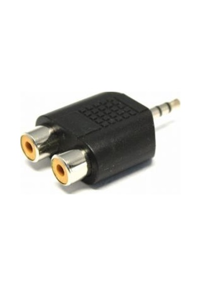 3.5 Mm. Jack To 2 Dişi Rca Çevirici Qtop Q-728