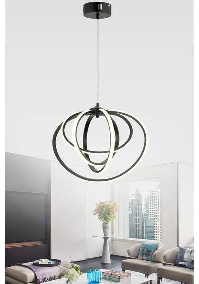 Jüpiter 4'lü Led Avize 1096-u59-9s-ız Siyah