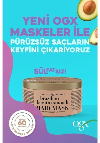 Organix Brazilian Keratin Smooth 300 Ml Saç Maskesi