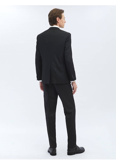 Kip Siyah Mikro Modern Fit Yün Karışımlı Takım Elbise 6 Drop Siyah Kip Siyah Mikro Modern Fit Yün Karışımlı Takım Elbise 6 Drop Siyah